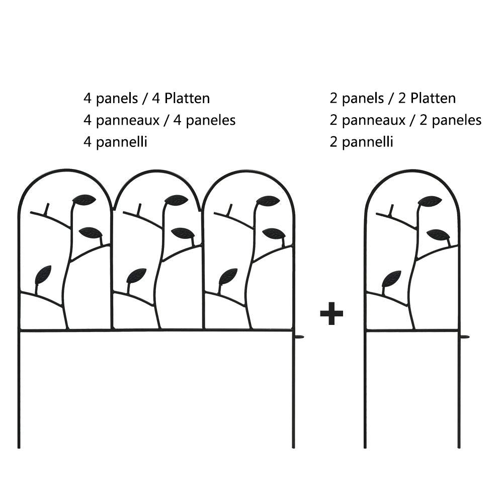 Amagabeli Decorative Garden Fence | 6-Piece Rustproof Metal Border Edging