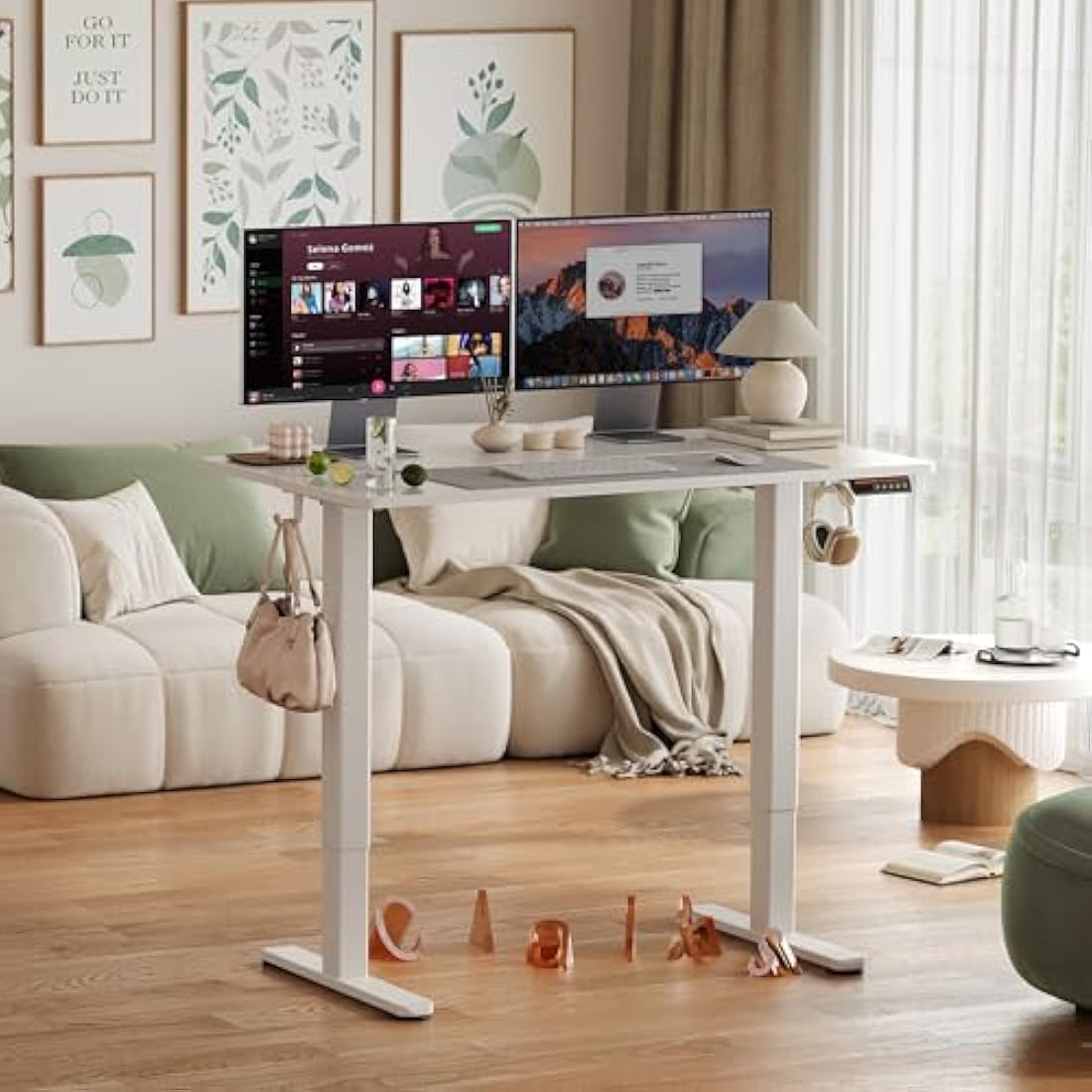 Claiks Electric Standing Desk – 160x60 cm Height Adjustable White
