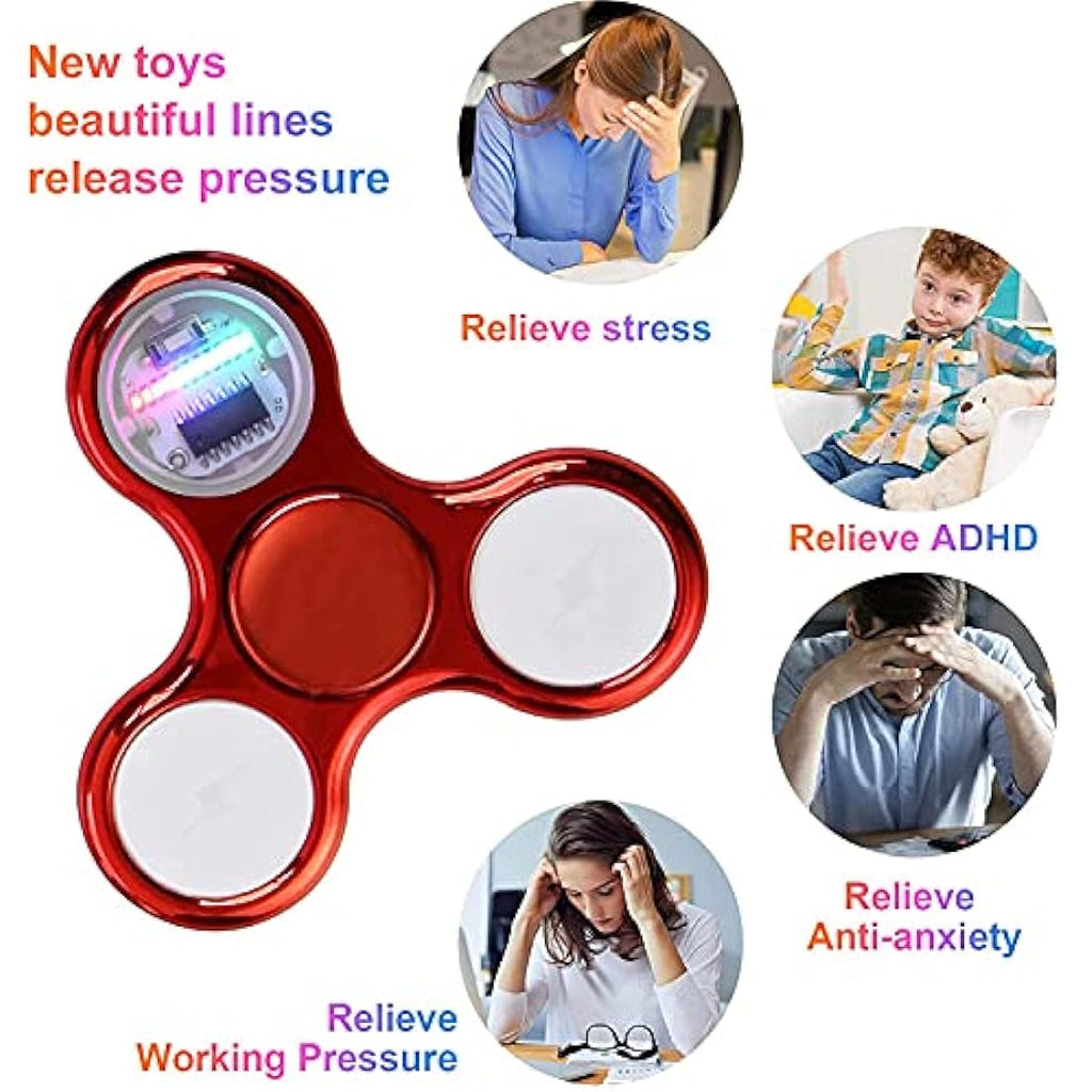 Dilabnda LED Fidget Spinner 6-Pack – Glow in The Dark Sensory Toys