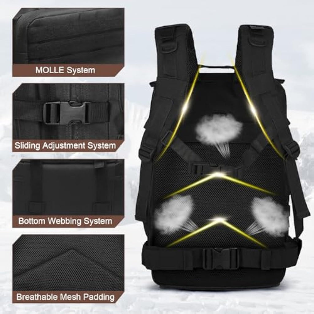 SHANNA 45L Military Tactical Backpack | Waterproof Molle Hiking Rucksack