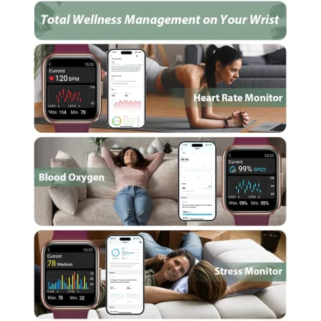 Smart Watch with Alexa & Bluetooth Call - 1.8" Fitness Tracker