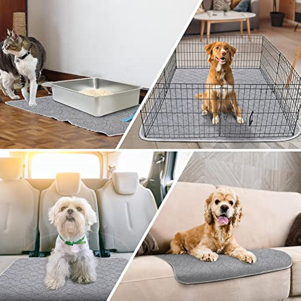 Washable Dog Pee Pads – 2 Pack Waterproof Reusable Pet Mats