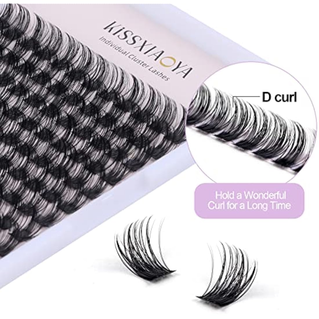 Jolof Store Cluster Lashes – 144Pcs D Curl 15mm DIY Individual Lashes