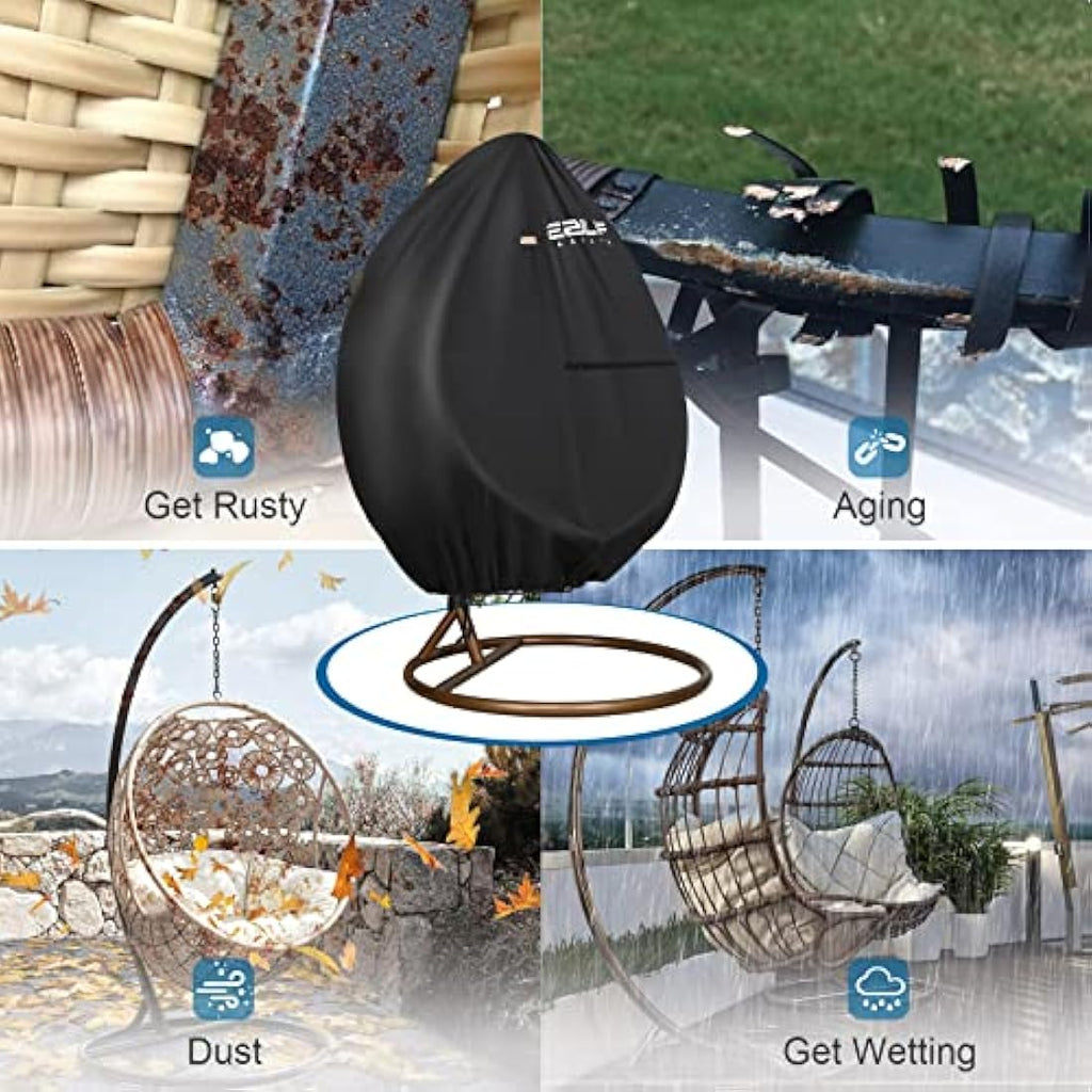 Ezilif Egg Chair Cover | 420D Heavy Duty Waterproof Hanging Swing Cover