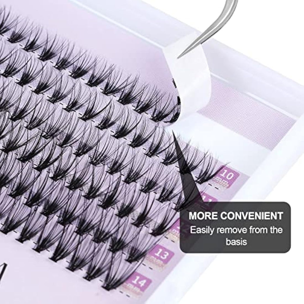 Jolof Store 240pcs Cluster Eyelash Extensions | 40D D Curl 10mm Lashes