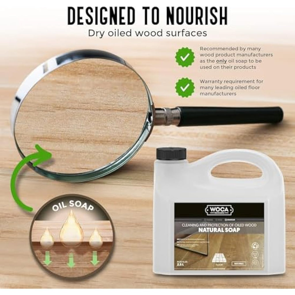 WOCA Natural Soap | Concentrated Wood Cleaner for Oiled Floors | 2.5L