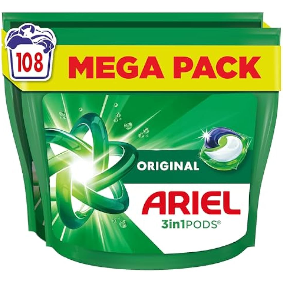 Ariel All-in-1 PODS Laundry Detergent Capsules - 108 Washes (Original)