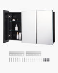 VEVOR Medicine Cabinet | 40x25.5" Aluminum 3-Door Mirror Bathroom Vanity