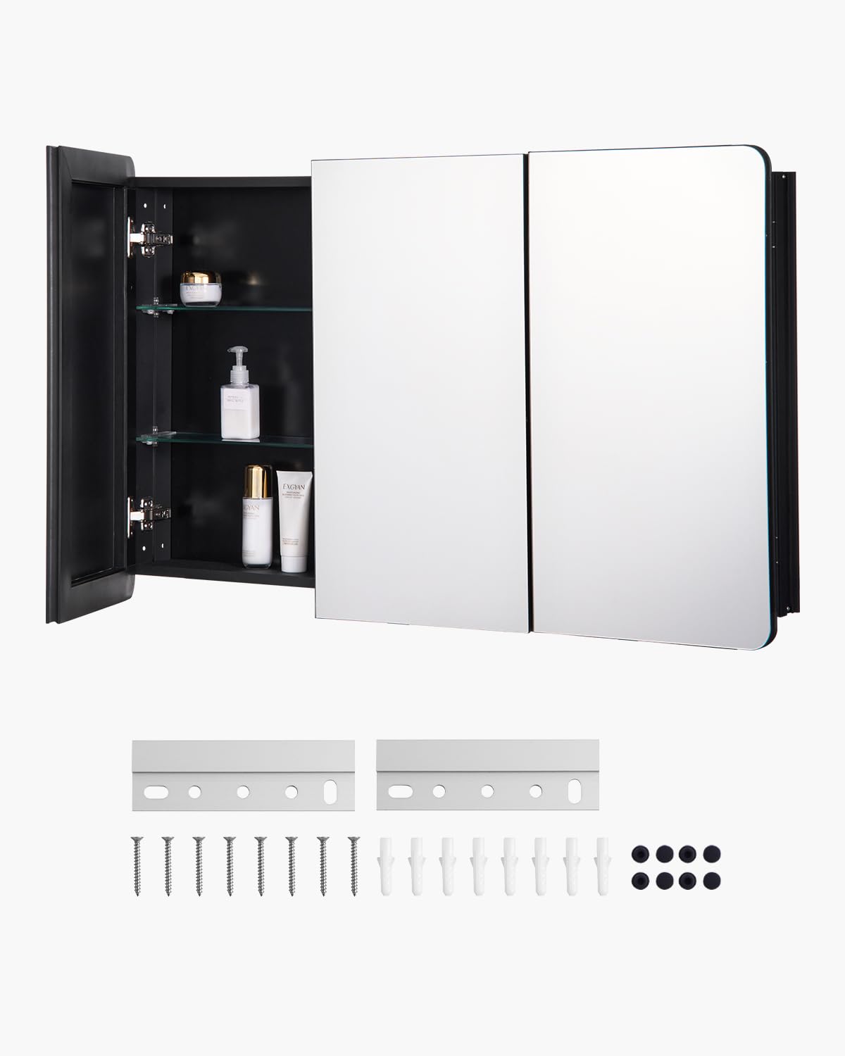 VEVOR Medicine Cabinet | 40x25.5" Aluminum 3-Door Mirror Bathroom Vanity