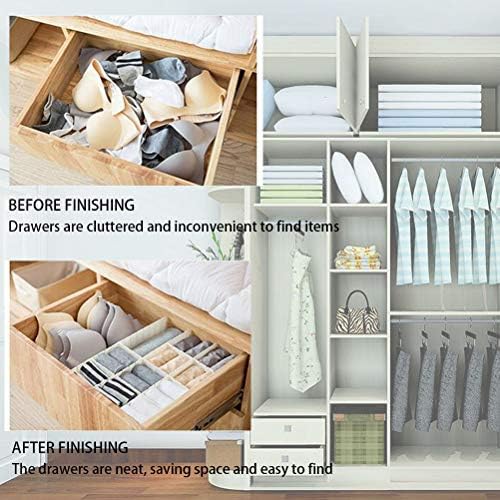 OctBird 10Pcs Drawer Dividers with 30 Pcs Securing ClipIncrease Firmness,Grid Drawer Dividers Adjustable Compartment for Closet Lingerie