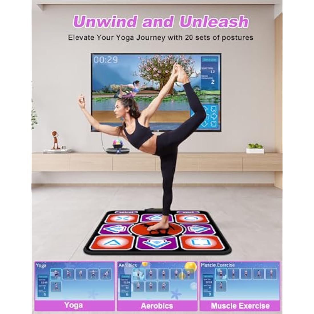Jolof Store Electronic Dance Mat with Camera for TV – Non-Slip Black