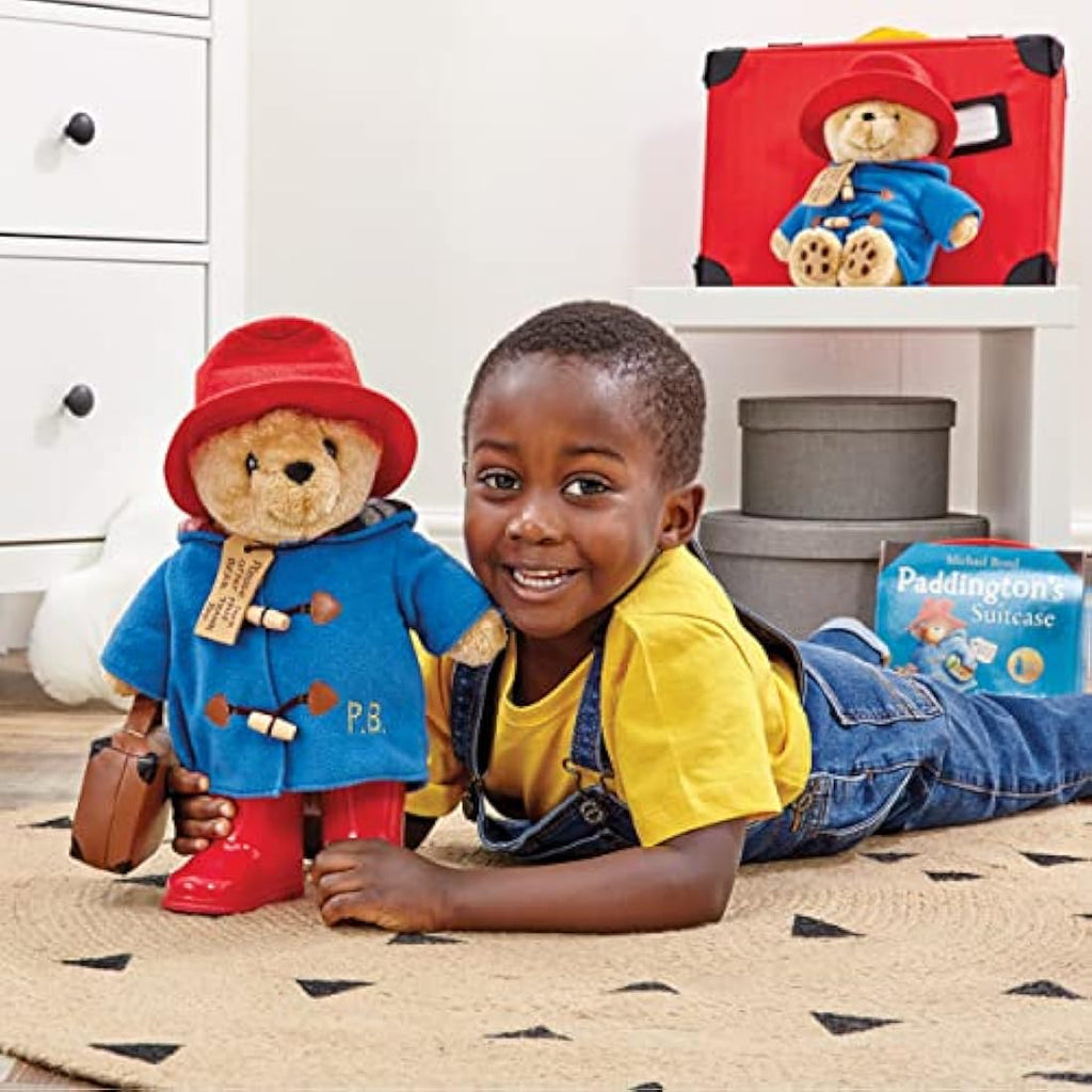 Paddington Bear Plush Toy with Boots and Suitcase – 33cm Classic Teddy