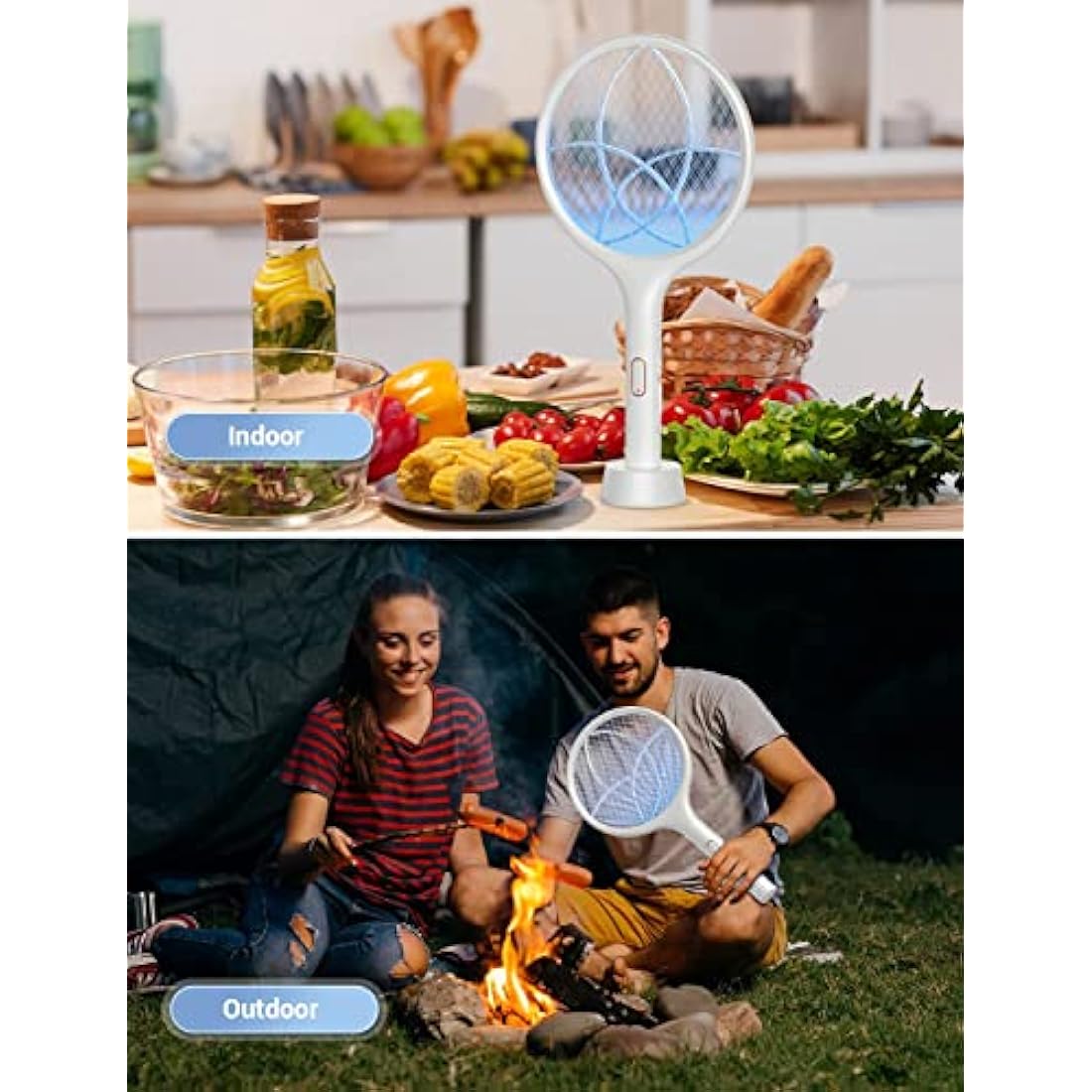 YISSVIC Electric Fly Swatter | 4000V Bug Zapper Racket | 1500mAh USB-C