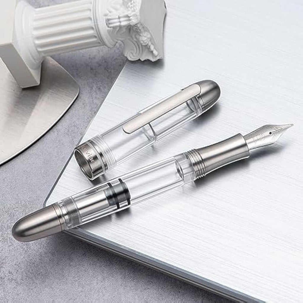 Asvine P36 Titanium Fountain Pen | Piston Filling Extra Fine Nib
