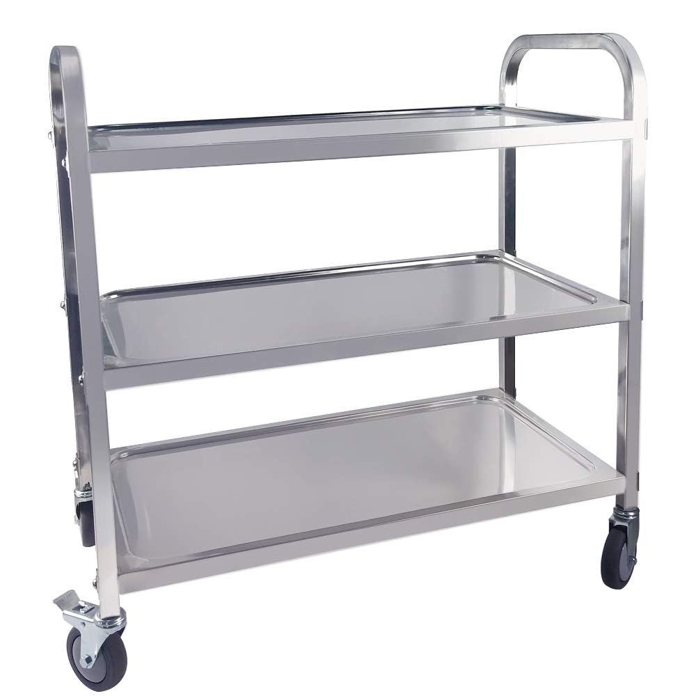 TAIMIKO Stainless Steel Utility Cart 3-Tier Kitchen Trolley Serving Trolley - image 1