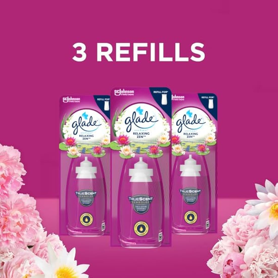 Glade Sense & Spray Refill - Relaxing Zen Motion Air Freshener (3 Pack)