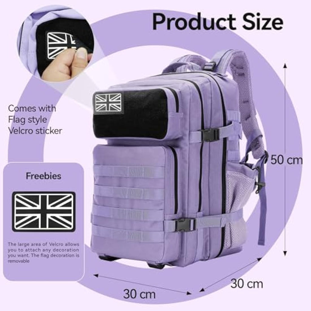 Delgeo 45L Military Tactical Backpack – Waterproof MOLLE Assault Pack