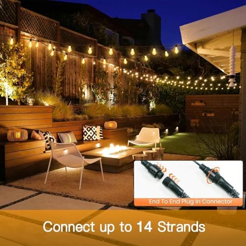 100FT Outdoor Festoon Lights – 50 Shatterproof Bulbs