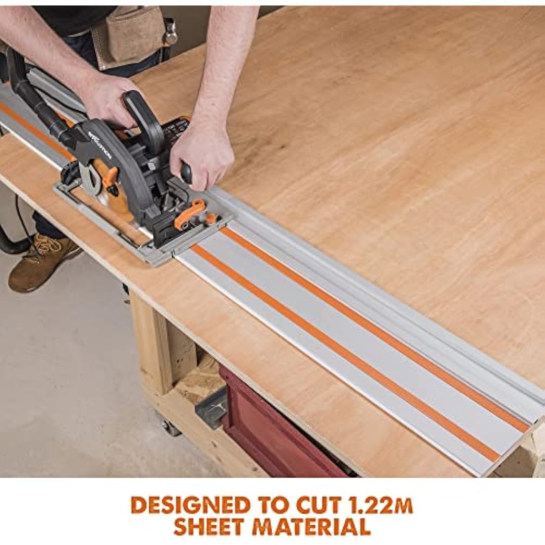 Evolution 1400mm Circular Saw Guide Rail Track | Includes Clamps & Bag
