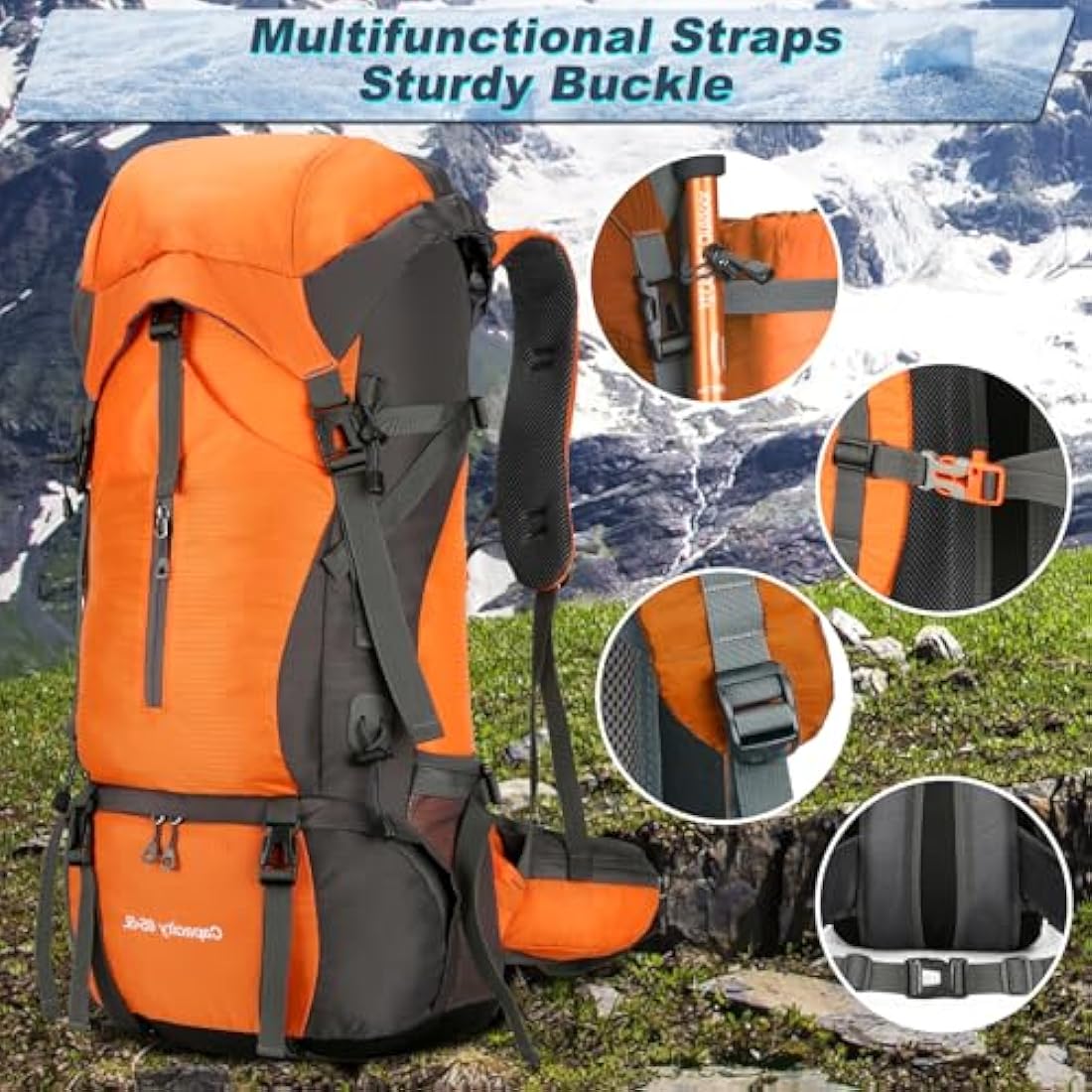 70L Hiking Backpack – Waterproof Ultralight Camping Rucksack