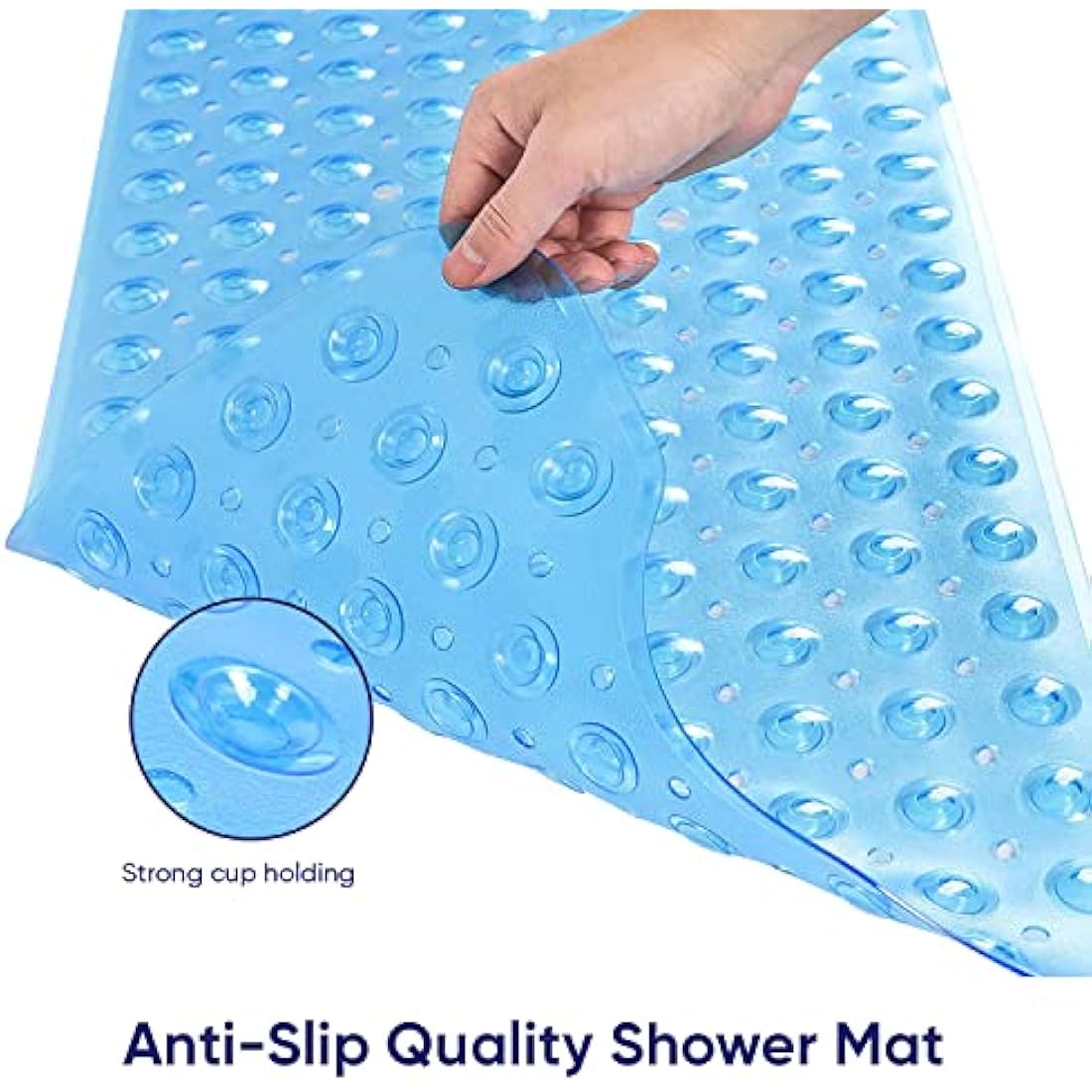 Jolof Store Non-Slip Bath Mat – Anti-Mould PVC Shower Mat with Suction Cups