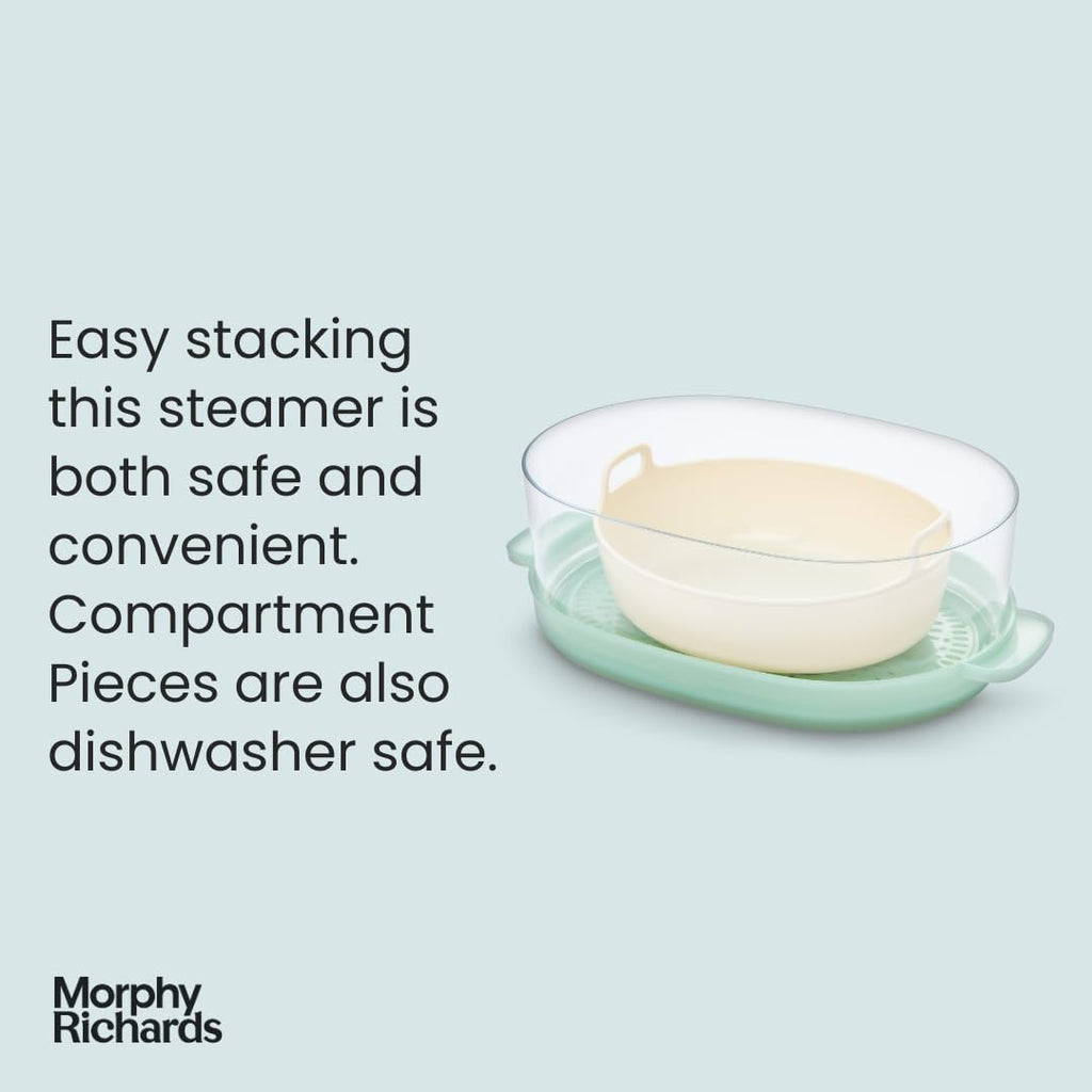 Morphy Richards 3 Tier Food Steamer | 9L Stainless Steel 750W