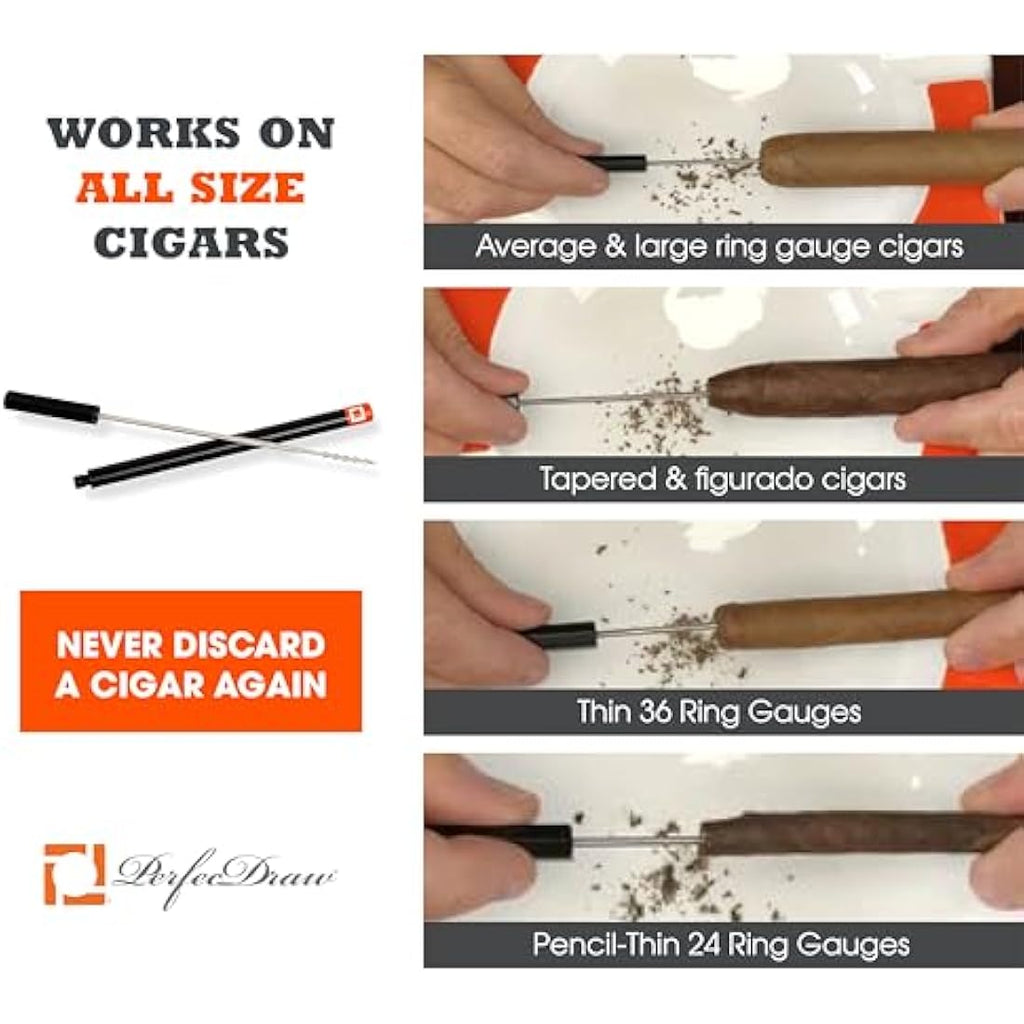 PerfecDraw Precision Cigar Draw Enhancer Tool & Nubber by