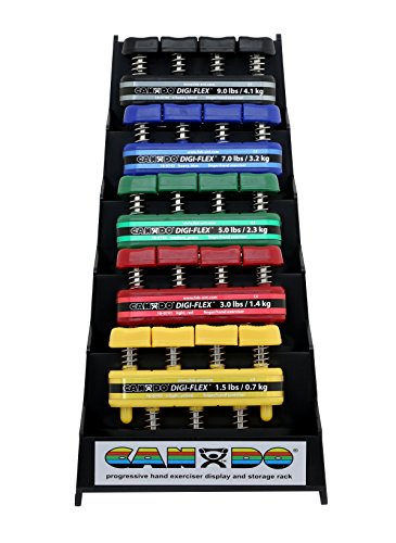 Cando Digi-Flex Hand Exerciser Set – 5 Piece Finger Grip Strengtheners