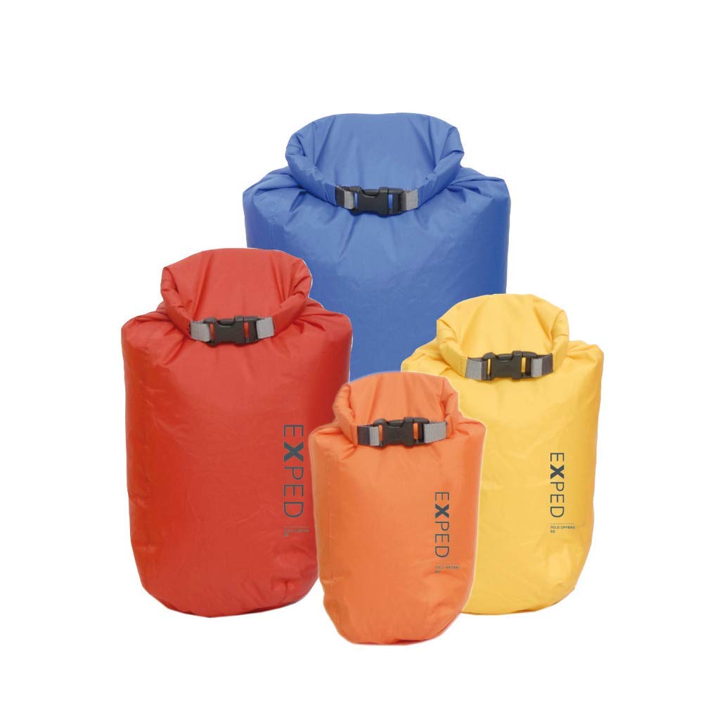 Exped Fold Drybag 4-Pack | Waterproof Taffeta Nylon Storage Bags