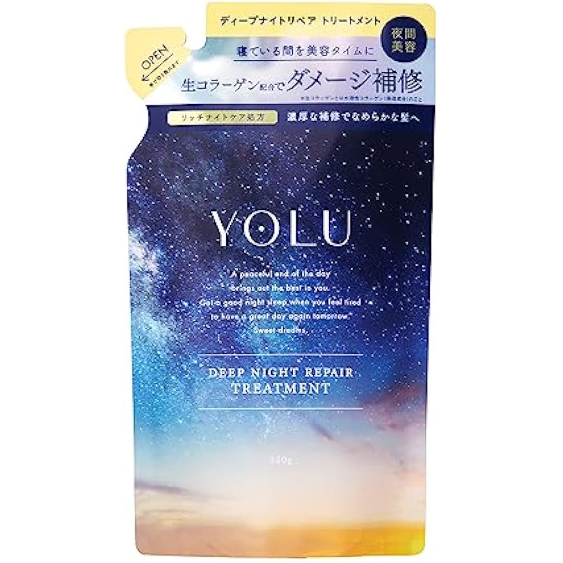 YOLU Deep Night Repair Hair Treatment Refill - Damage Care 400ml