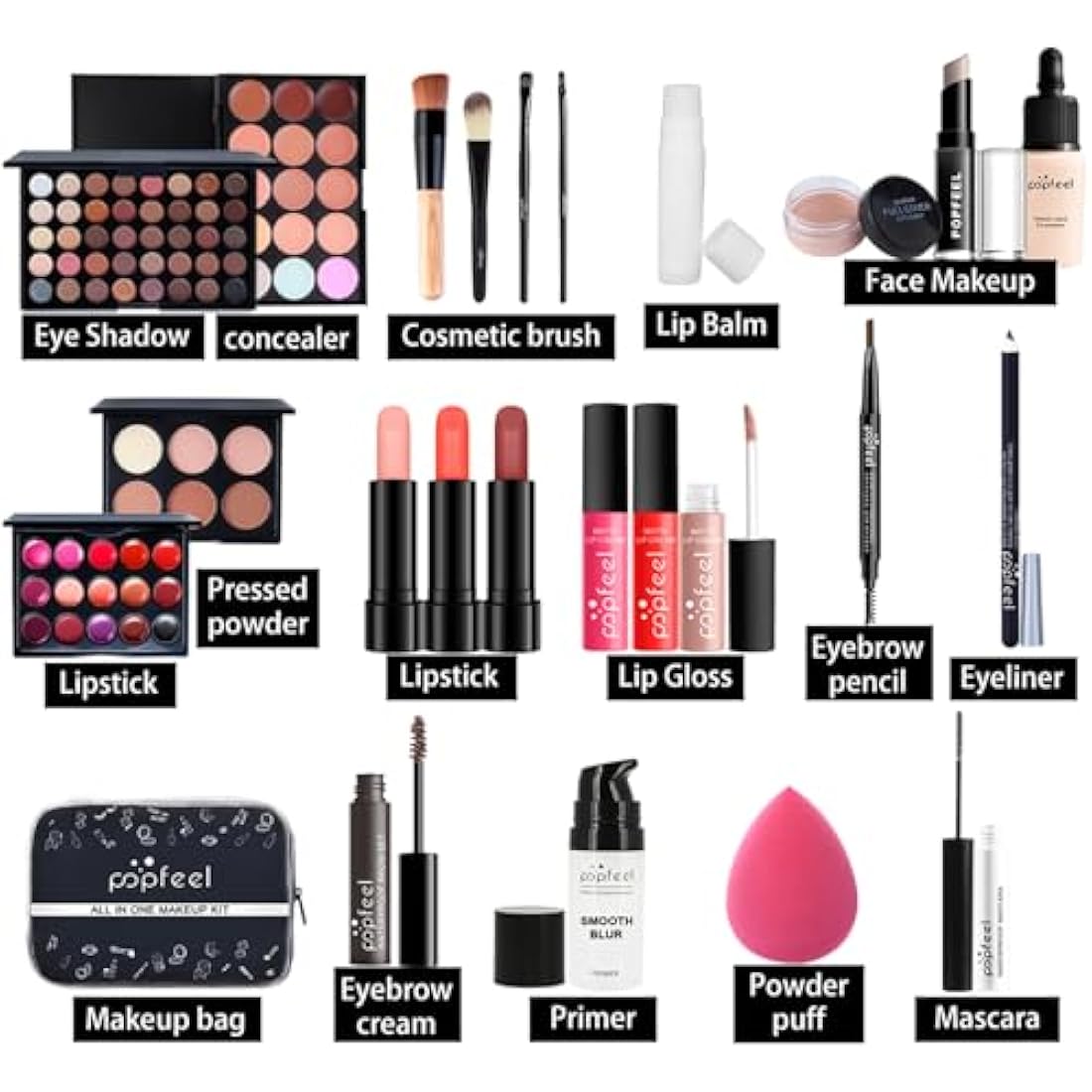 FantasyDay All-in-One Makeup Kit – 98pc Cosmetic Starter Gift Set