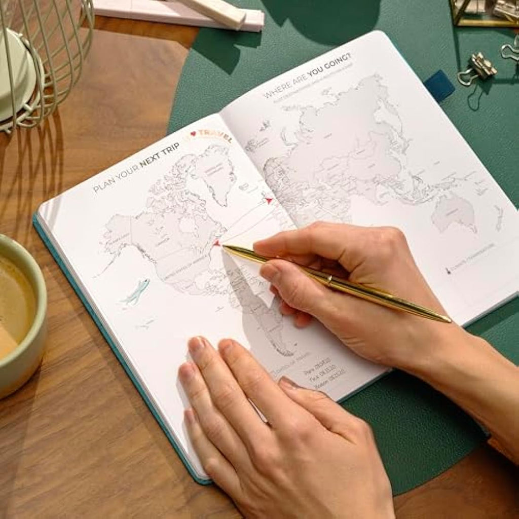 Clever Fox Travel Journal – A5 Vacation Planner & Trip Organizer, Aquamarine