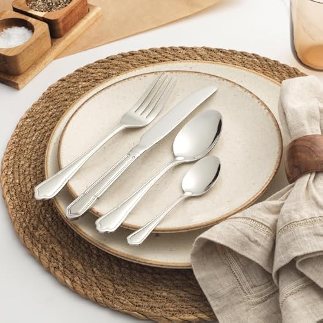 Salter Richmond 24-Piece Cutlery Set | 18/10 Stainless Steel Flatware