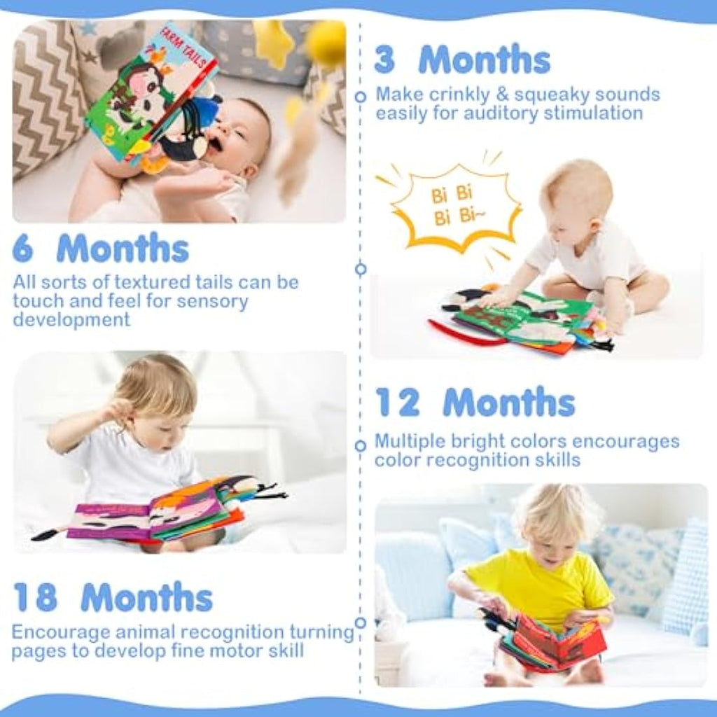 Baby Sensory Cloth Books – Touch and Feel Crinkle Toys