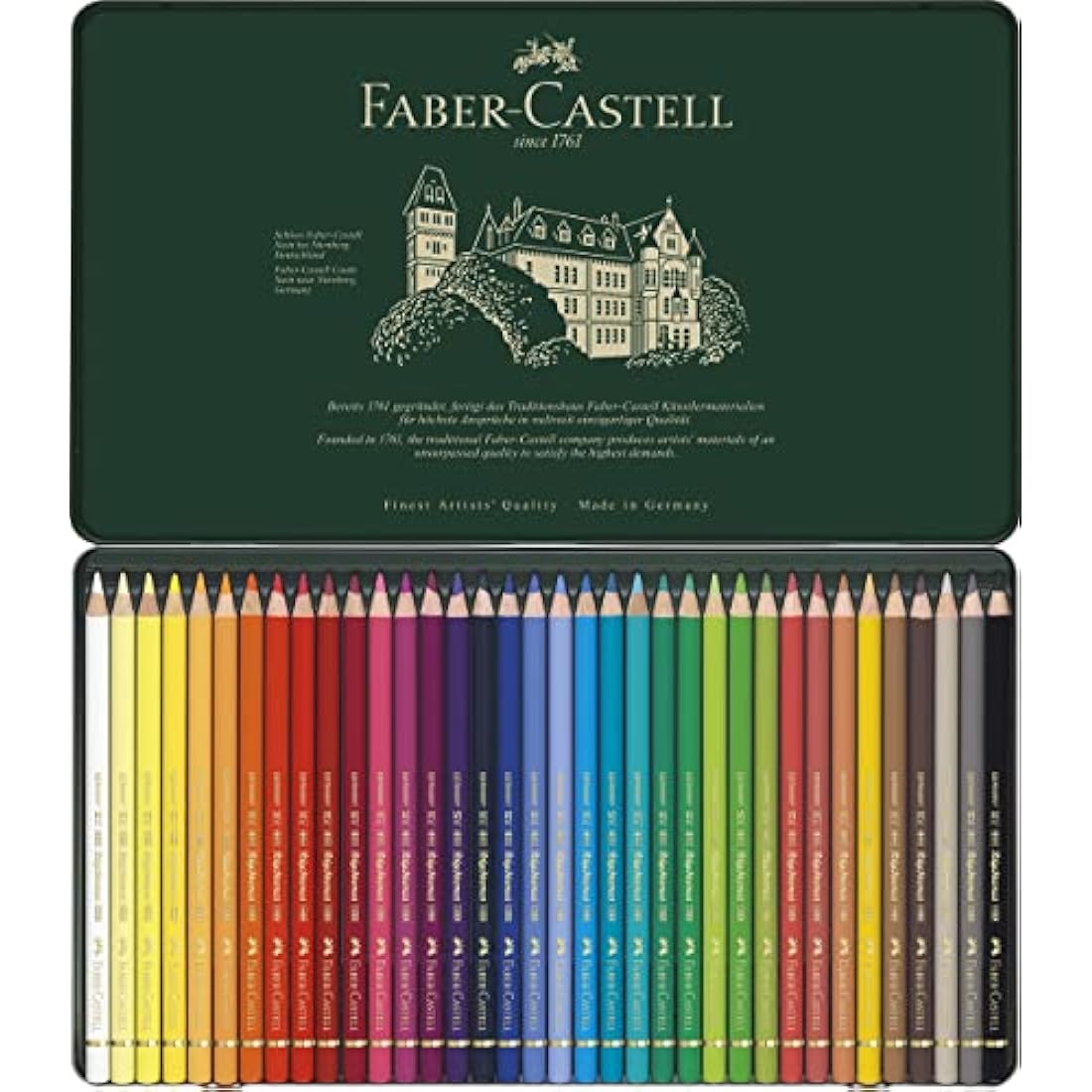 Faber-Castell Polychromos Artist Colour Pencils - Tin of 36 Pencils