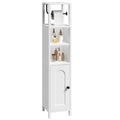 MAHANCRIS Slim Bathroom Floor Cabinet | Corner Storage with Paper Holder