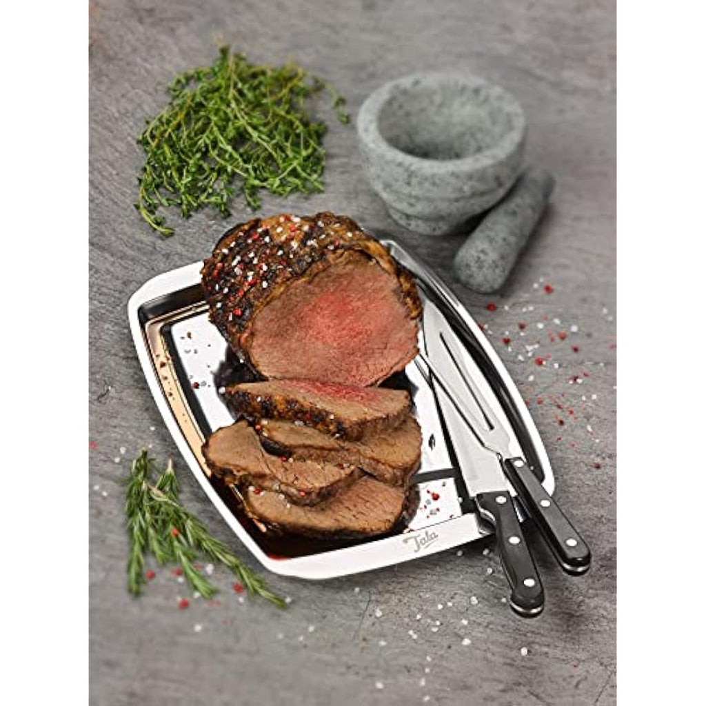 Tala Stainless Steel Carving Tray with Spikes for Meat – 35.5cm