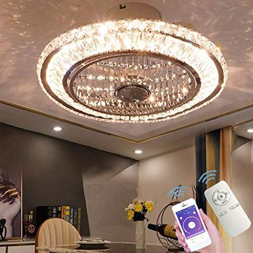 Crystal Ceiling Fan | 72W Dimmable LED Light with Remote