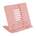 Book Stand, Multifunctional Metal Book Holder for Reading Pink2