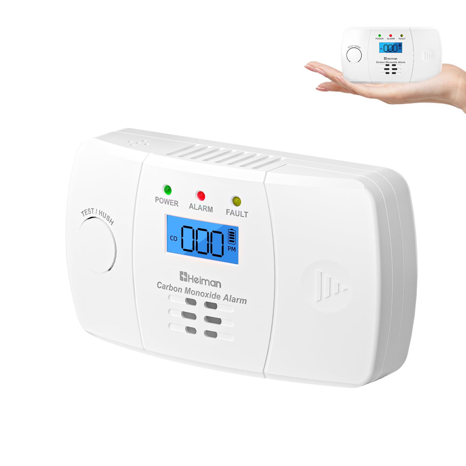 Heiman Carbon Monoxide Detector | EN 50291 Certified CO Alarm