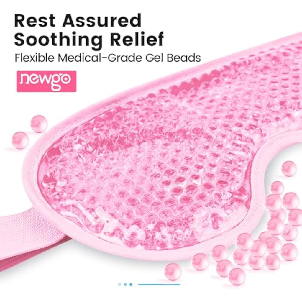 NEWGO Cooling Gel Eye Mask – Reusable Hot Cold Therapy for Puffy Eyes