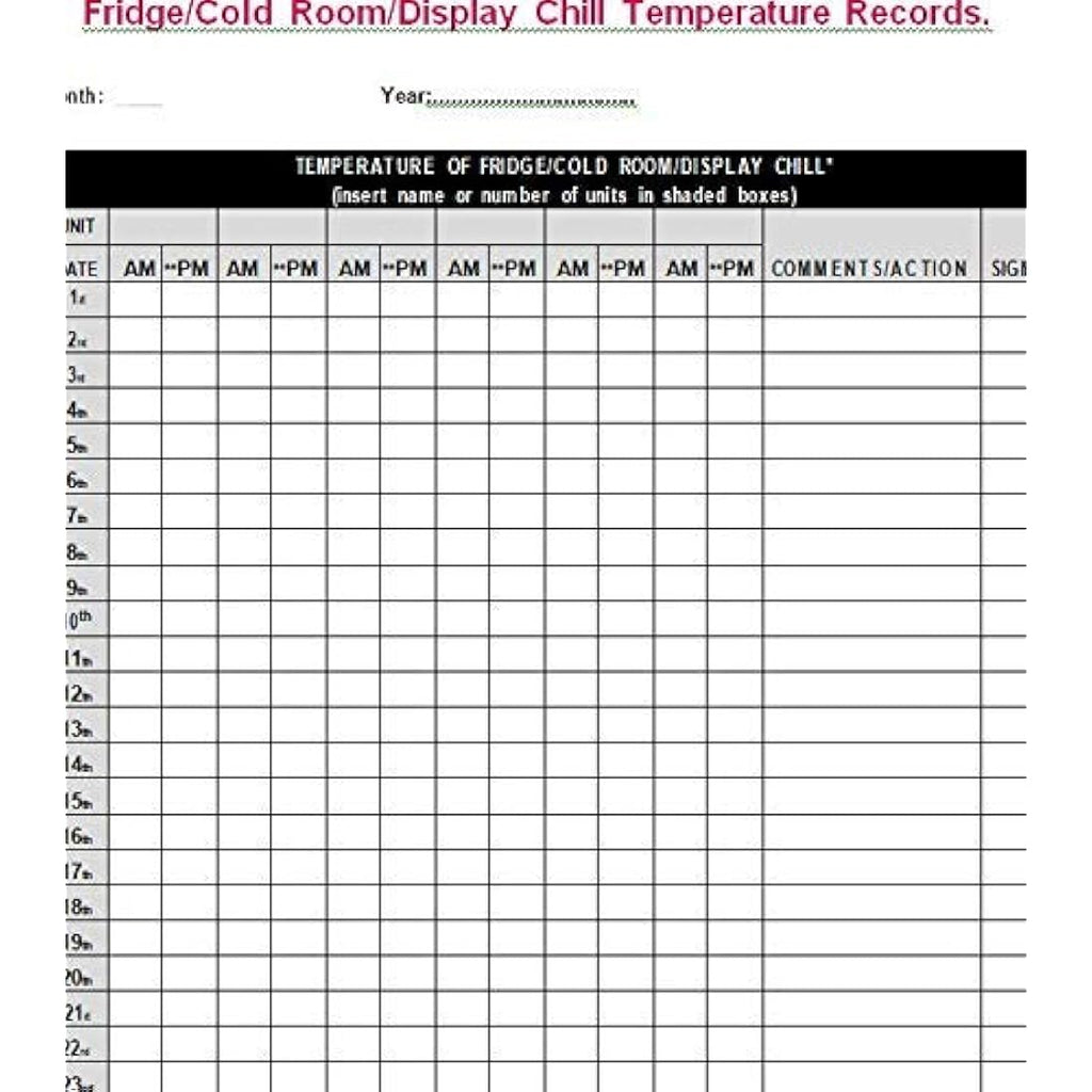 Jolof Store SFBB Caterers Pack: 24 Month Diary & Fridge Checklist