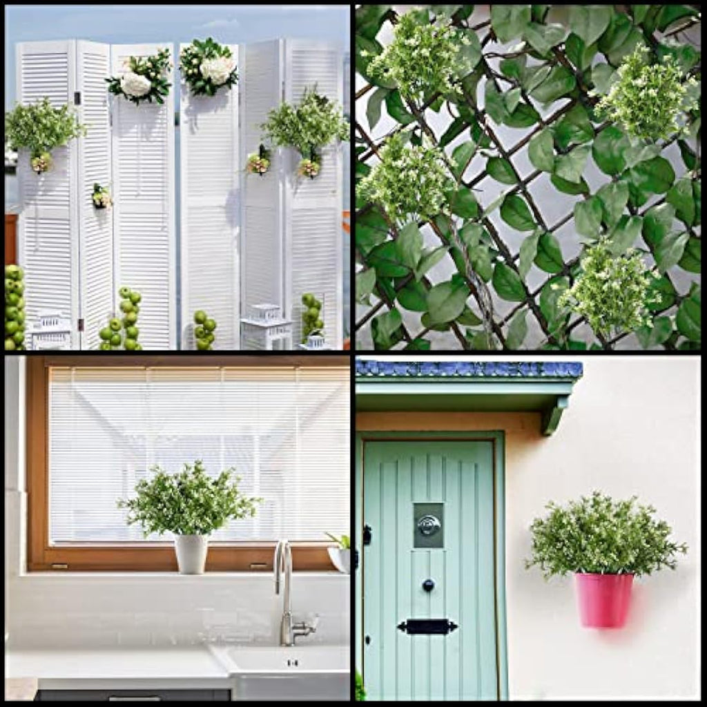 BELLE VOUS 6 Pack Artificial Pearl Grass Faux Hanging Plants for Decor