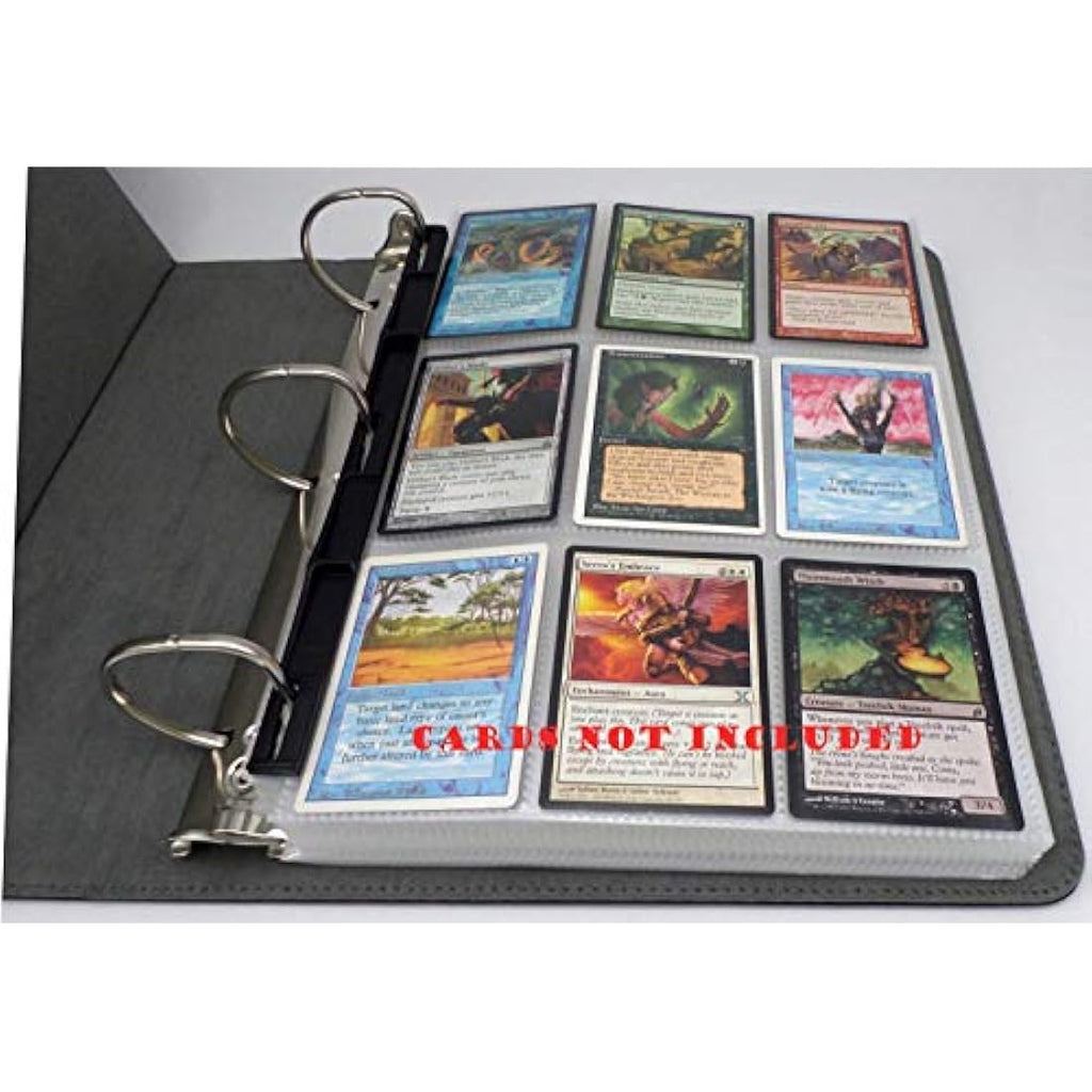 docsmagic.de 3-Ring Premium Album Black with 100 9-Pocket Pages