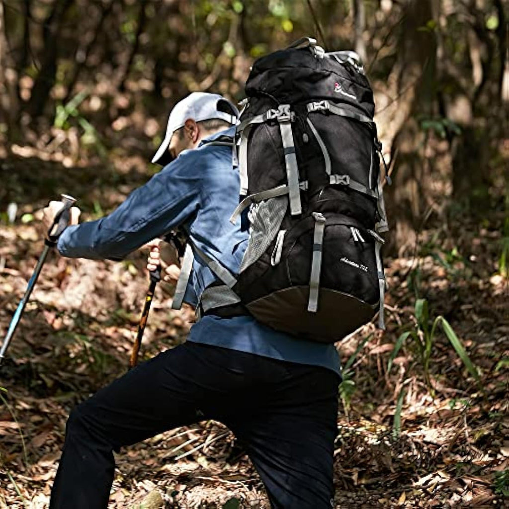 Mountaintop 70L Hiking Backpack – Internal Frame Water-Resistant Rucksack