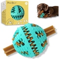 PawsOnly Interactive Dog Treat Dispenser Ball – Dental Care Puzzle Toy, Blue