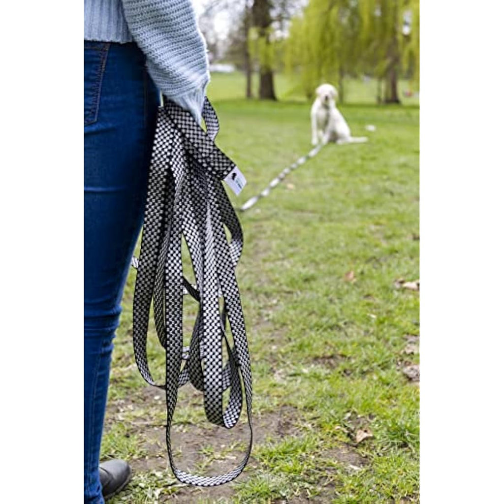 Chequered Dog & Horse Training Lunge Lead - 20M Heavy Duty