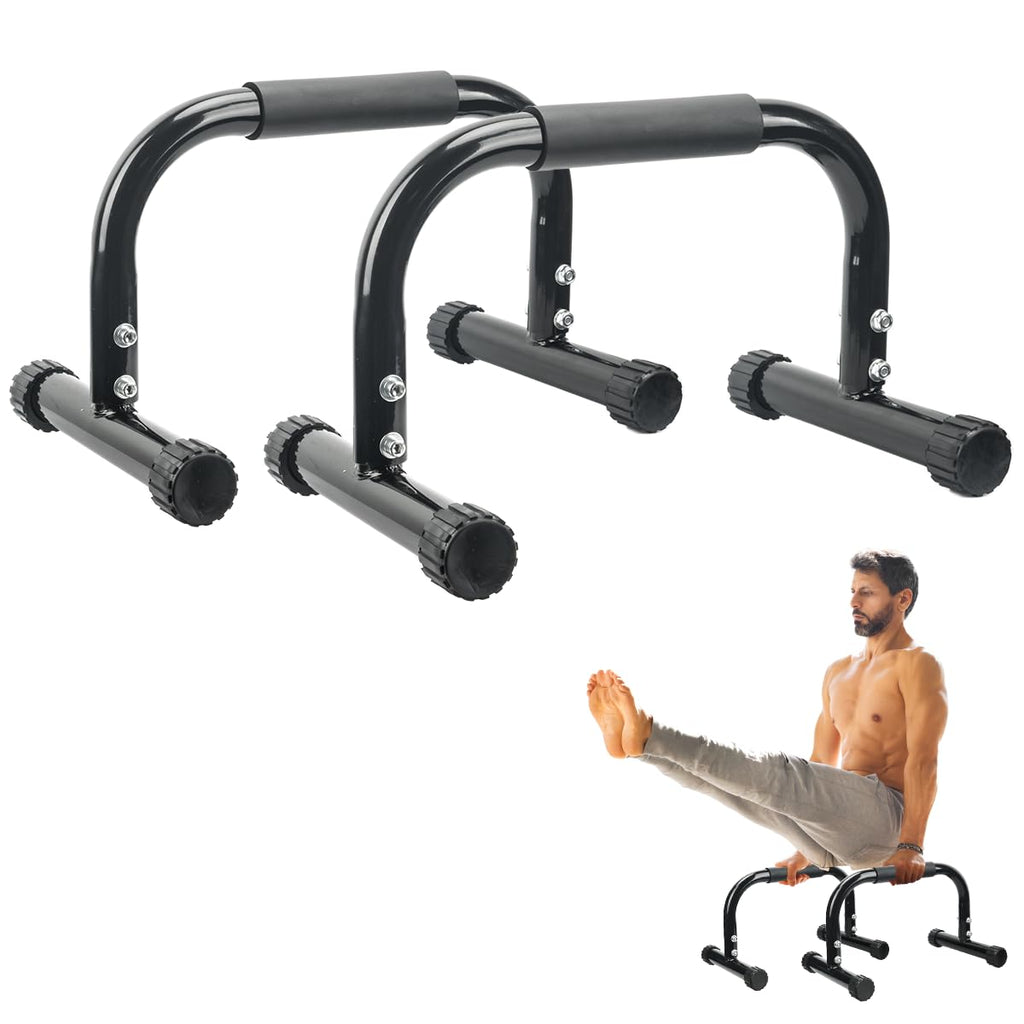 KingMile Parallettes Bars – Carbon Steel Push Up Stands for Calisthenics