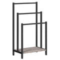 HOOBRO Freestanding Towel Rack – 3-Tier Metal Drying Stand with Shelf