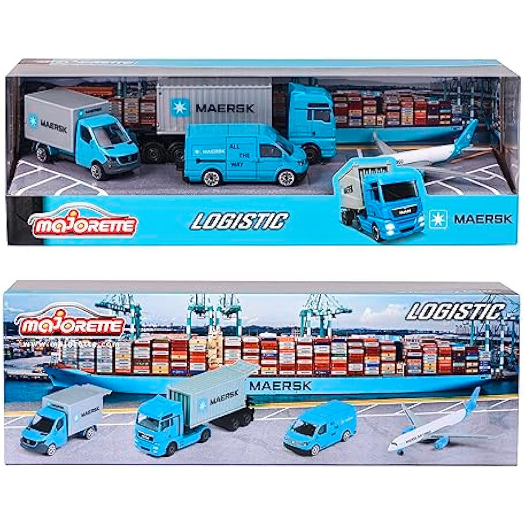 Majorette Maersk Transport Gift Set – 4 Die-Cast Model Vehicles
